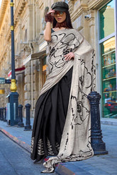 Satin Silk Printed Saree